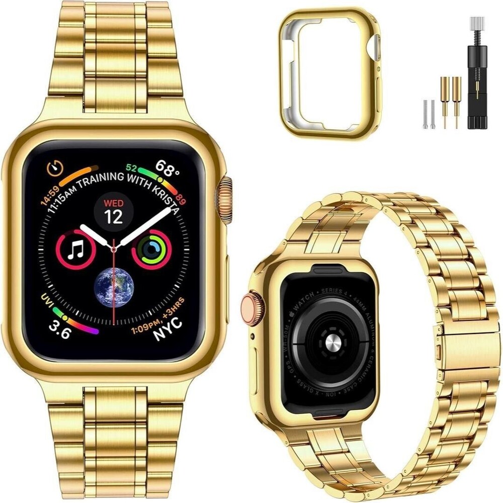 MioHHR Solid Stainless Steel Band Compatible with Apple Watch 38mm 40mm